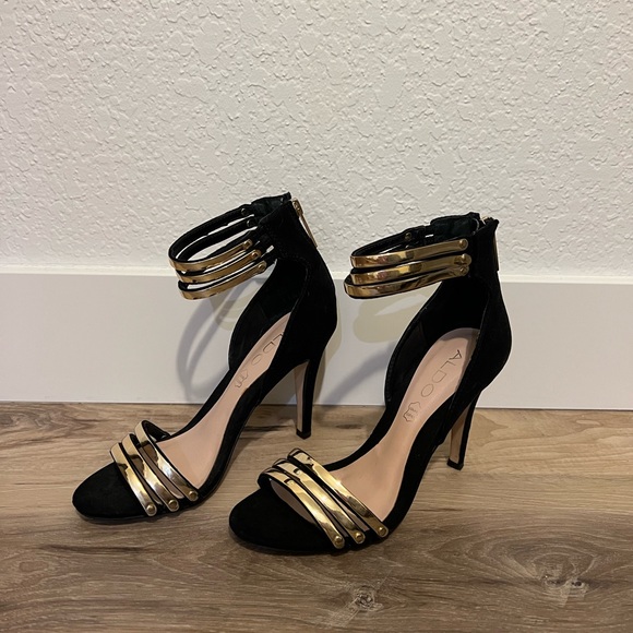ALDO gold strap heels - Picture 2 of 2